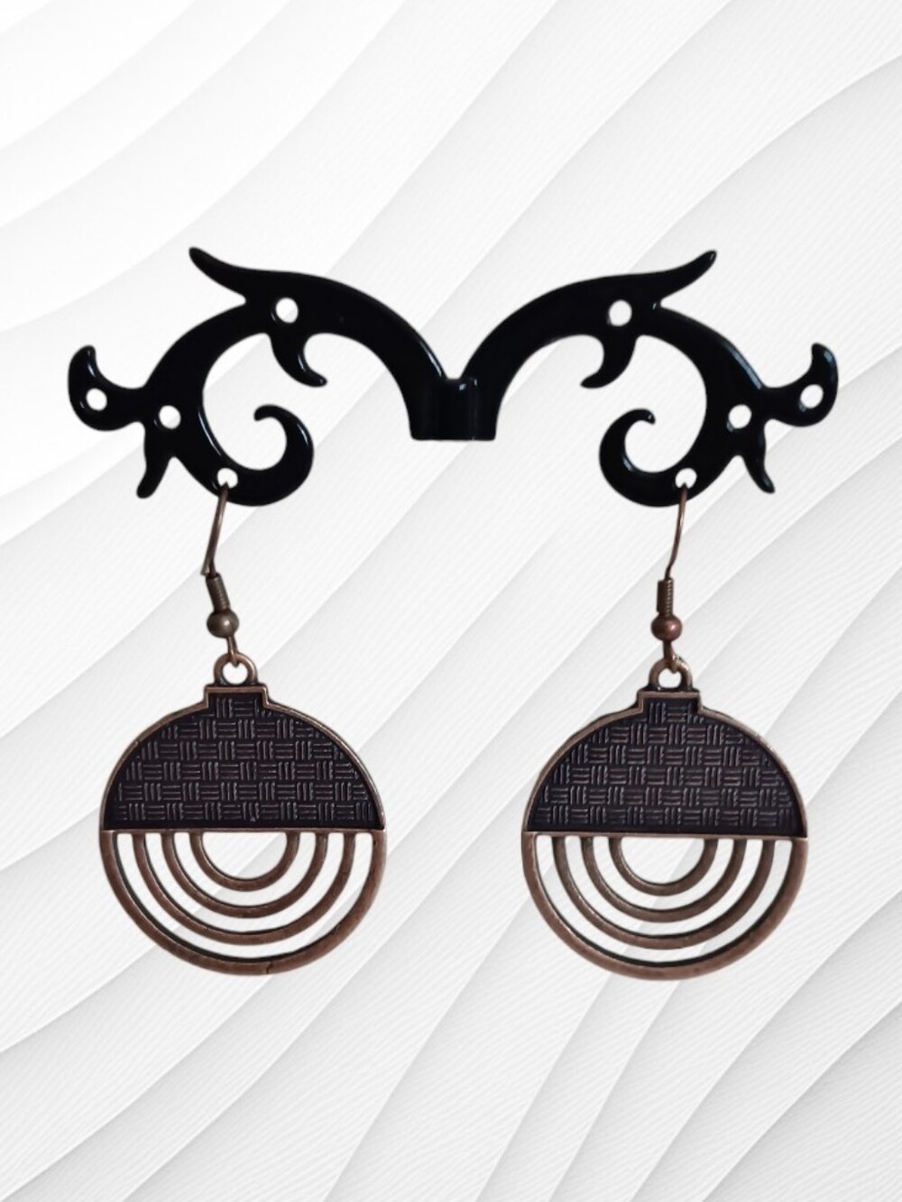 Copper Geometric Earrings